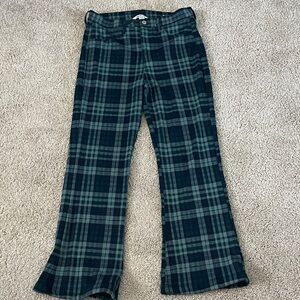 Plaid flare pants